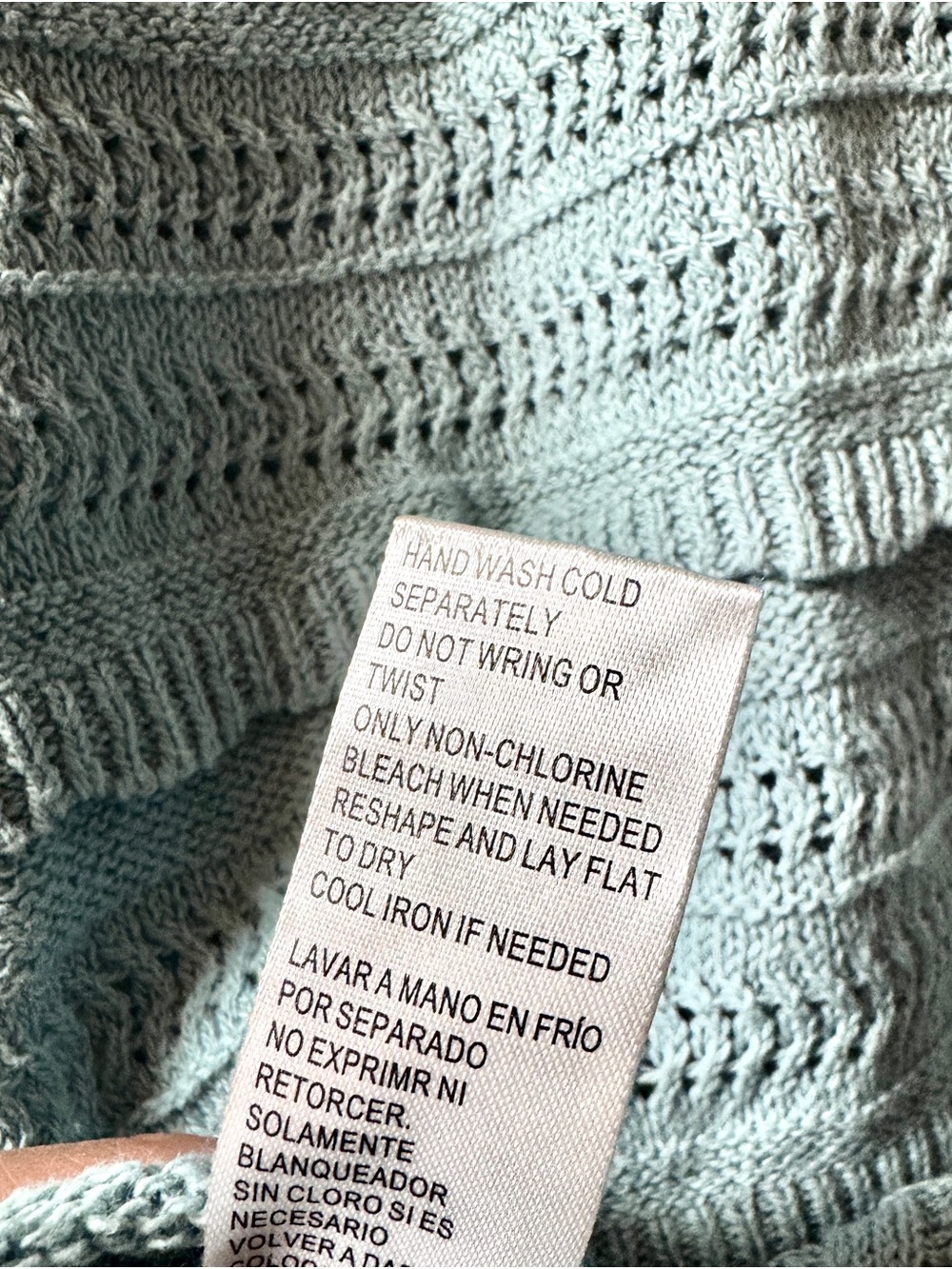 Democracy Light Blue Knit Ruffle Sweater - Picture 5 of 8